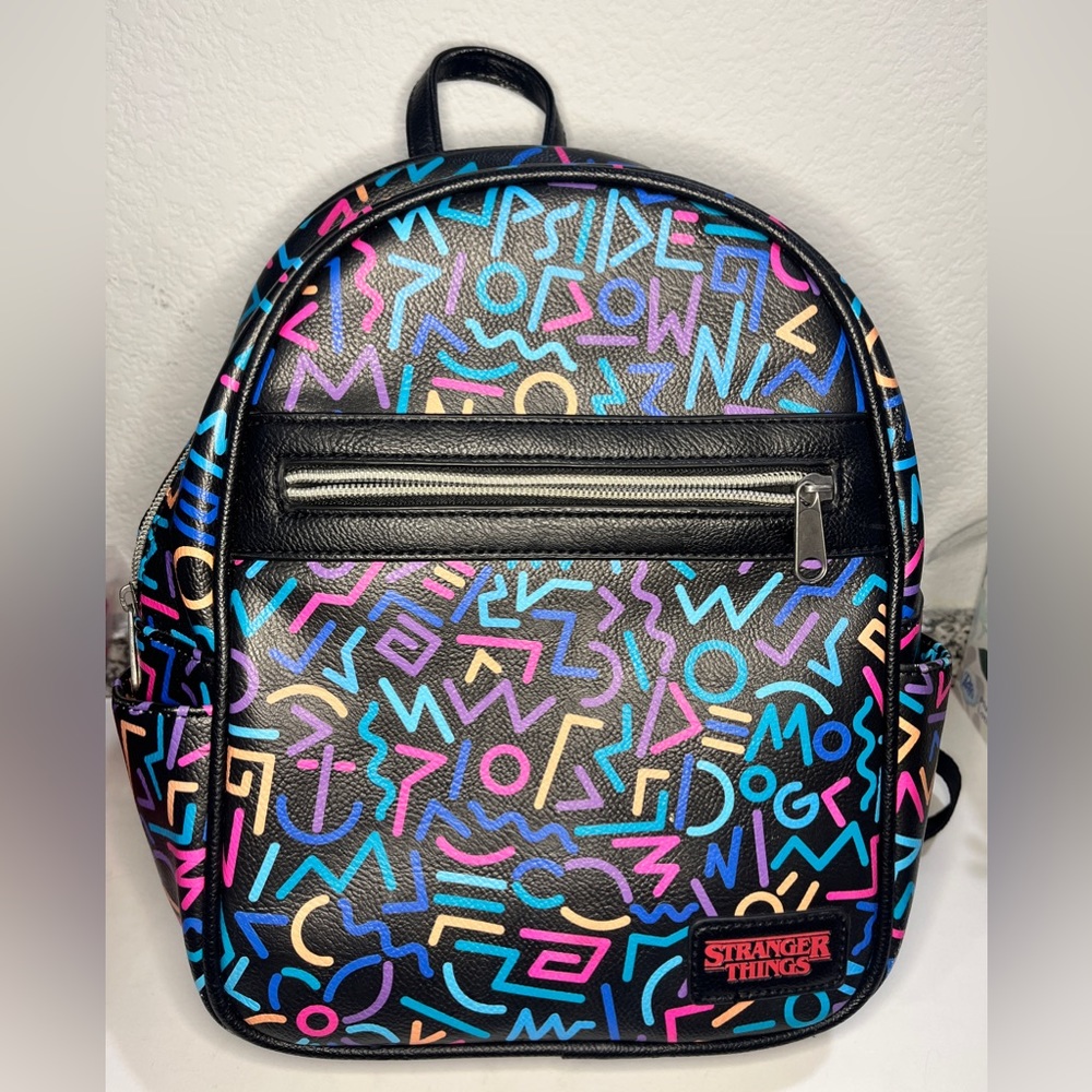 Stranger Things Mini Backpack Bag 80s Pattern Fun… - image 3